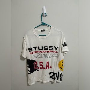 Stussy x Cactus Plant Flea Market USA 2019 Tee 'White” good condition 9/10 Sz M